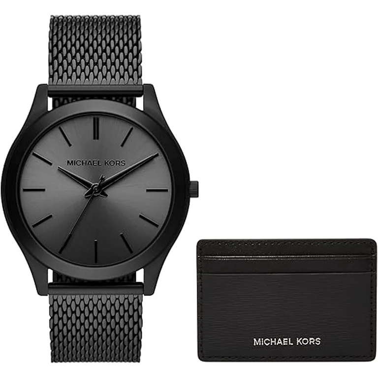 Michael Kors  Steel Mesh Mens Watch and Wallet Gift Set
