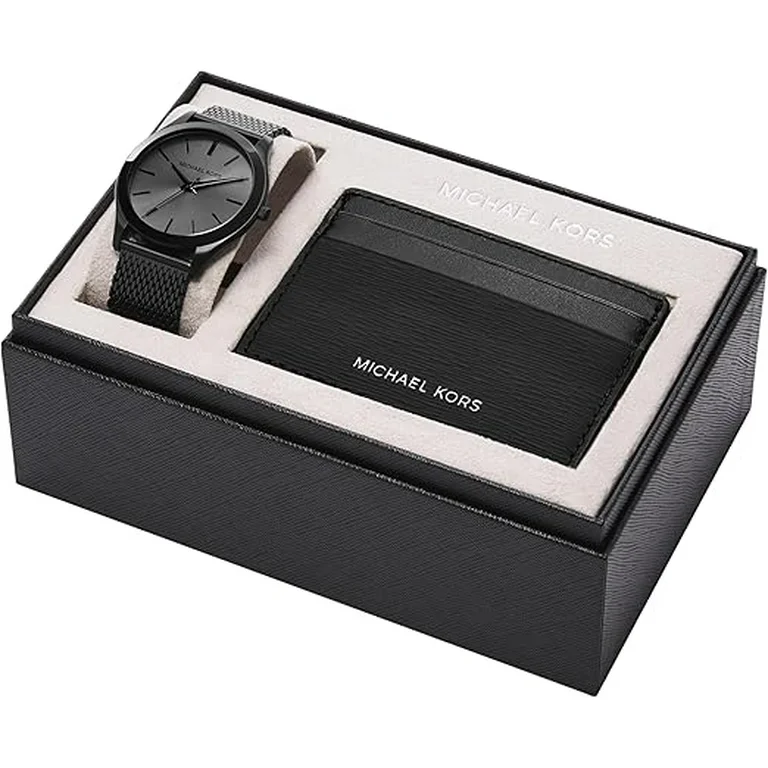 Michael Kors  Steel Mesh Mens Watch and Wallet Gift Set