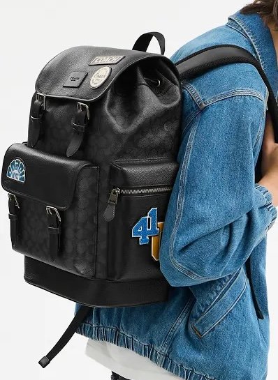 Sprint Backpack In Signature Canvas With Patches 4